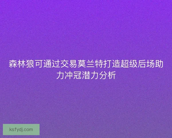 森林狼可通过交易莫兰特打造超级后场助力冲冠潜力分析 森林狼可通过交易莫兰特打造超级后场助力冲冠潜力分析